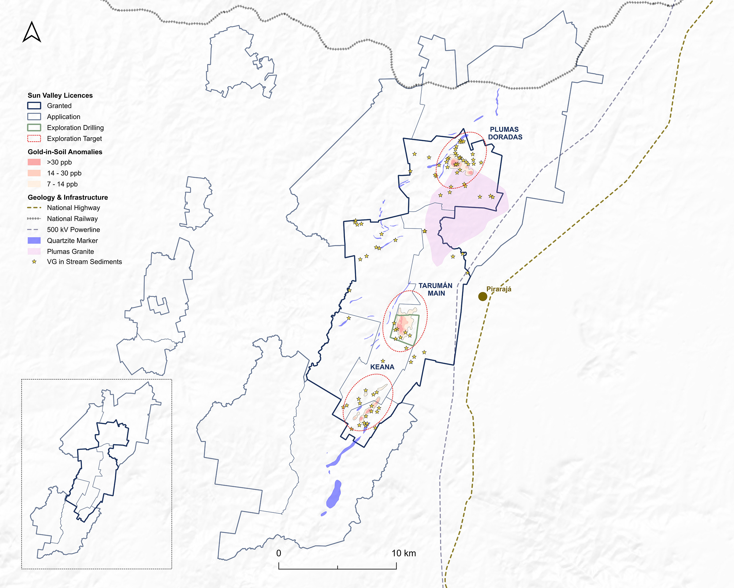 Sun Valley Minerals - Tarumán Group of Projects